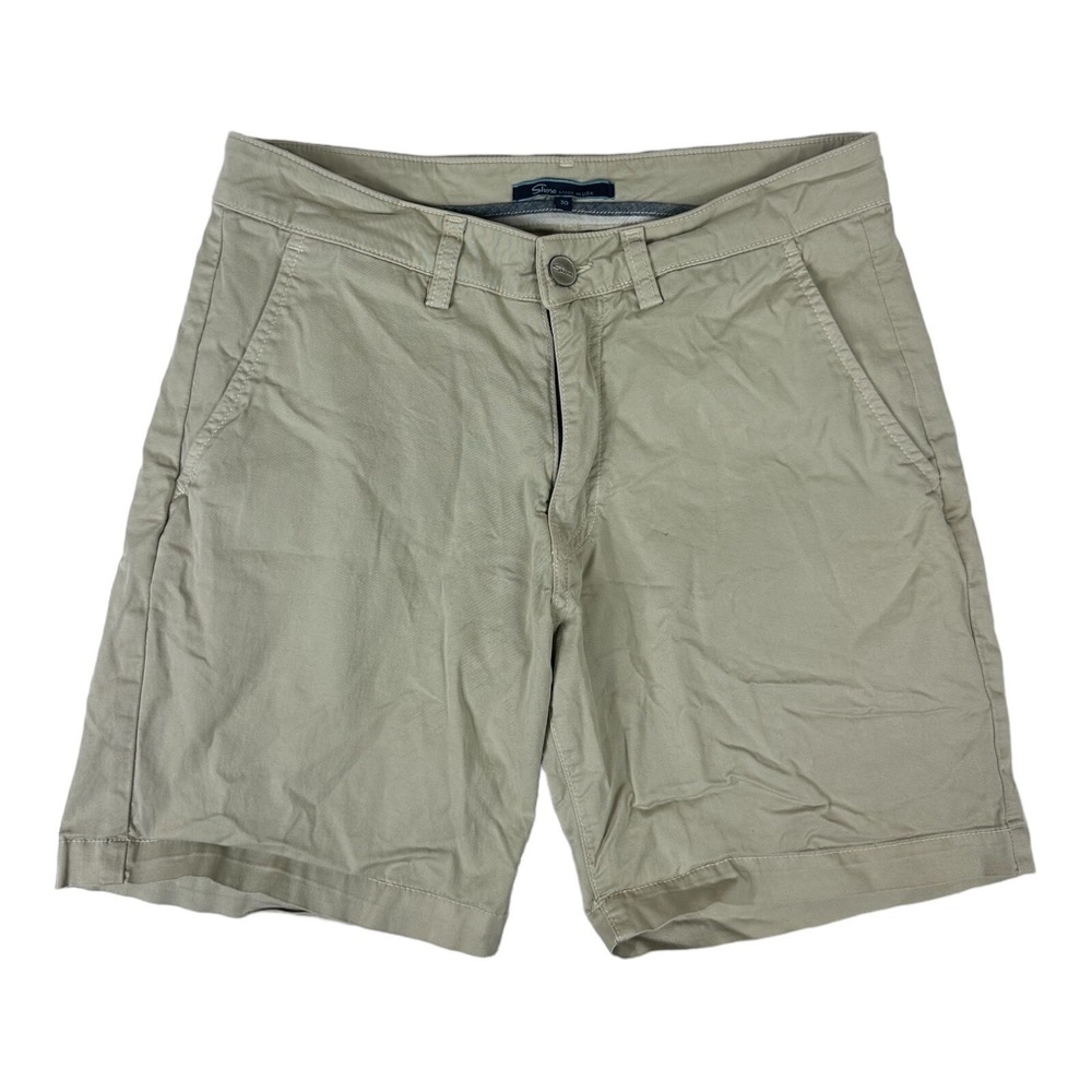 Shore California Bone Khaki Mens USA Made Cotton Chino Shorts Size Mens‎ 30